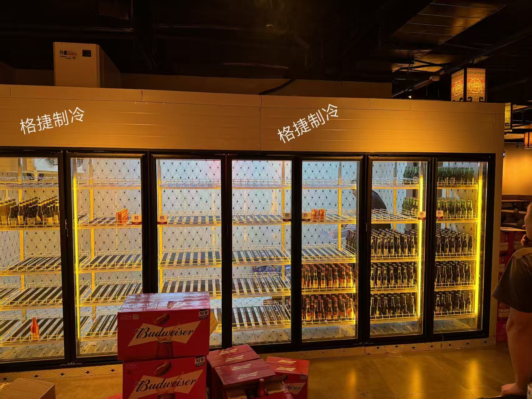 绍兴格捷制冷·柯桥玖喜民谣酒馆酒水展示冷库安装落地实录